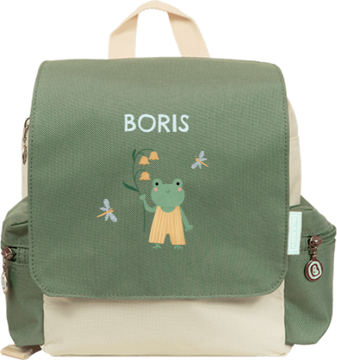 Sac à dos avec grenouille et libellules