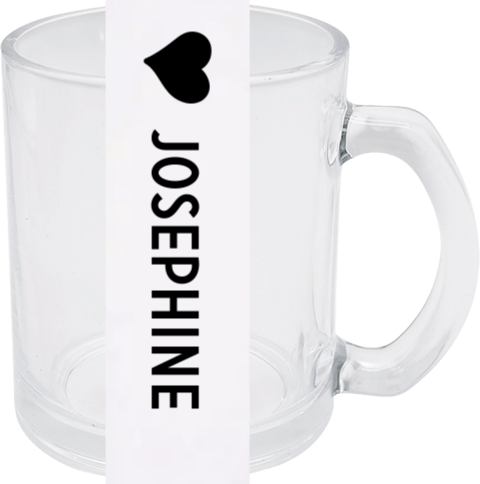 Verre à thé personnalisé prénom et petit cœur