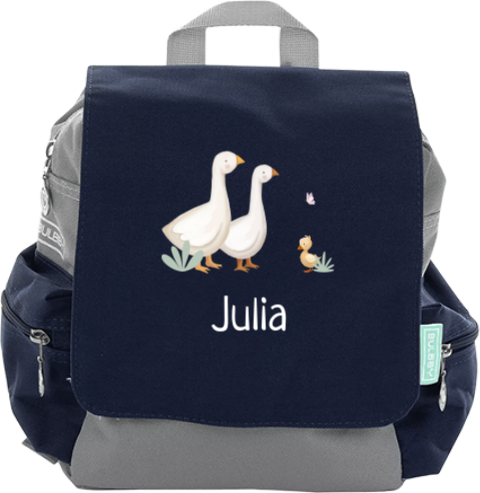 Sac à dos avec oies et oison