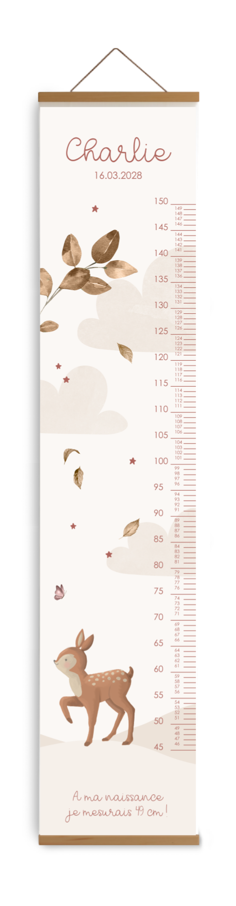 Toise dans un style automnal avec animaux de la forêt