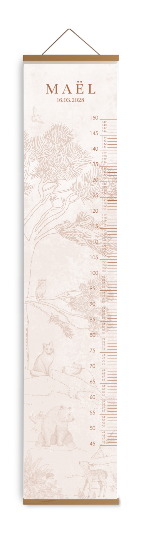 Toile dans un style vintage avec animaux de la forêt