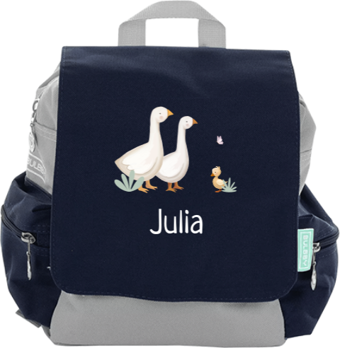Sac à dos avec oies et oison