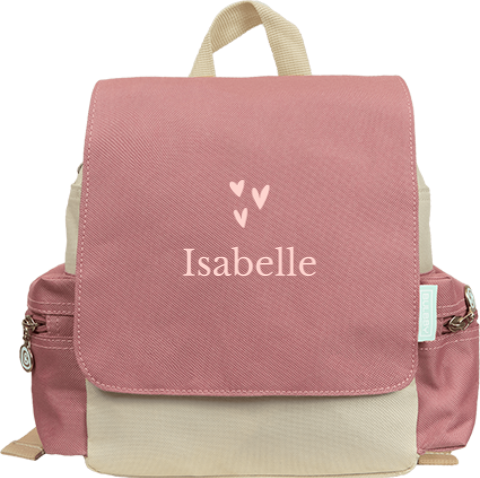 Sac à dos avec coeurs et prénom