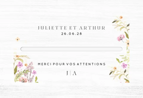 Urne mariage avec fleurs printanières