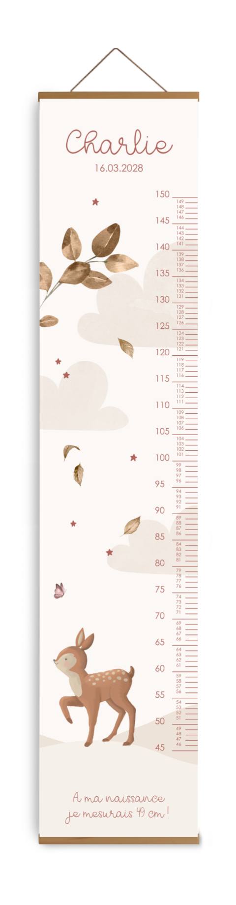 Toise dans un style automnal avec animaux de la forêt