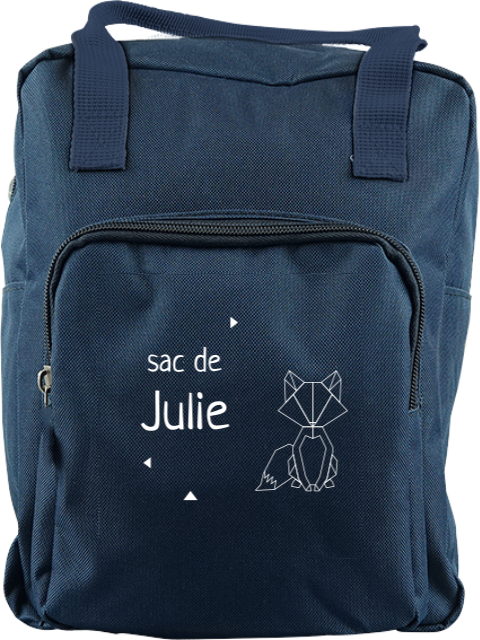 Sac à dos Classic avec renard géométrique