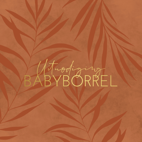 Babyborrelkaartje meisje thema jungle