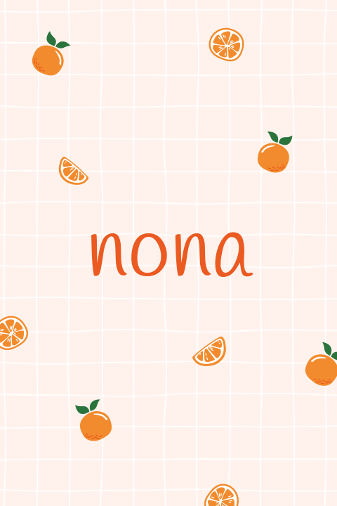 Speels geboortekaartje met appelsienen