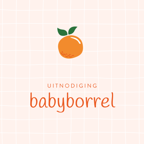 Babyborrelkaartje met appelsienen
