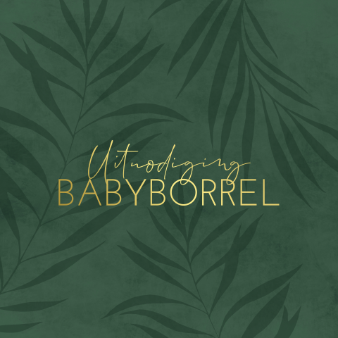 Uitnodiging babyborrel met jungle thema