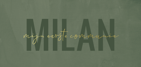 Stijlvolle uitnodiging eerste communie met folie