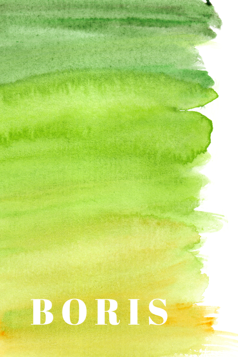 kleurig aquarel geboortekaart groen geel