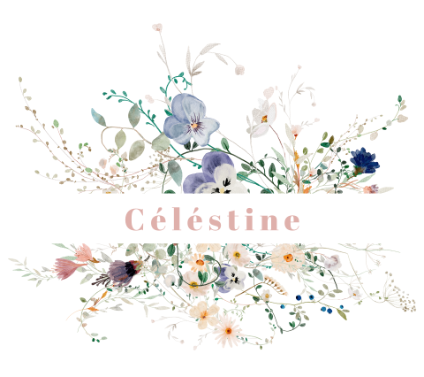 Fleurige geboortekaart voor meisje