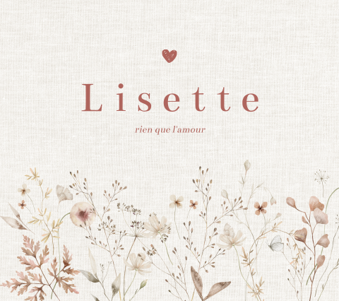 geboortekaart droogbloemen met linnenlook