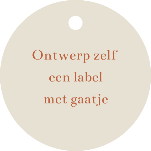 LABELTJE GEBOORTEKAARTJE ROND ZELF MAKEN 16 STUKS