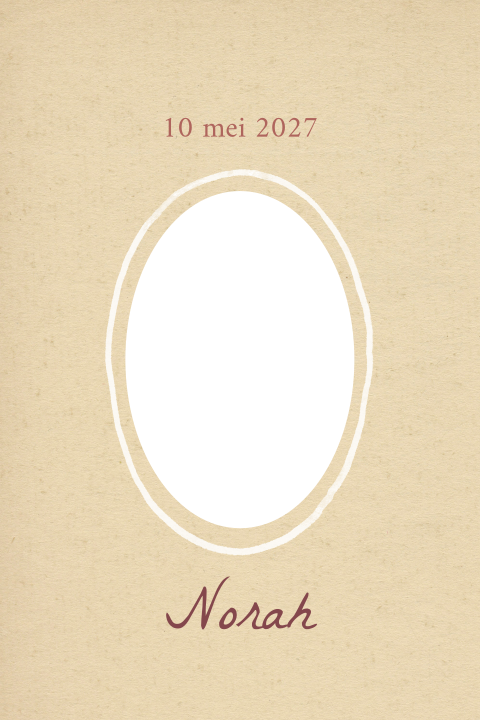 MEISJES GEBOORTEKAARTJE MET VENSTER
