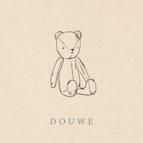 GEBOORTEKAARTJE MET TEDDYBEER