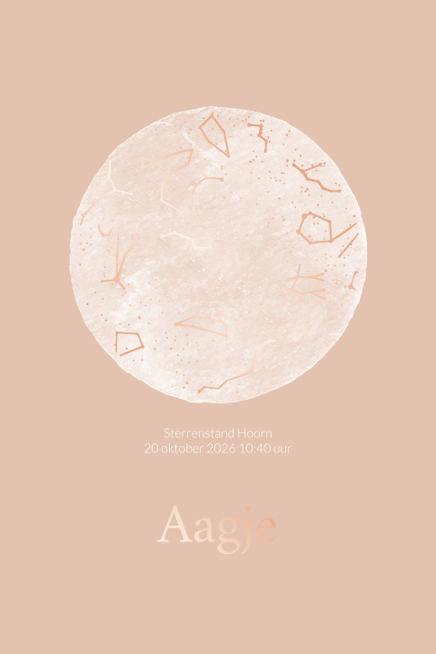 PERSOONLIJKE STERRENHEMEL KAART ROZE MEISJE