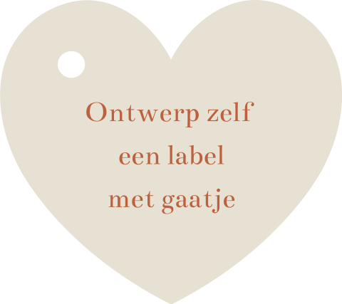 LABELTJE HARTJE GEBOORTEKAARTJE OF DOOPSUIKERS ZELF MAKEN 16 STUKS