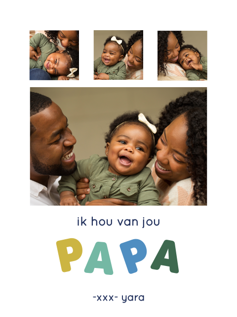Poster met foto's en tekst