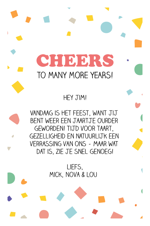 Wenskaart Verjaardag Kind Terrazzo Design