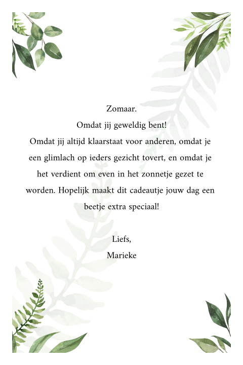 Minimalistische wenskaart met takjes