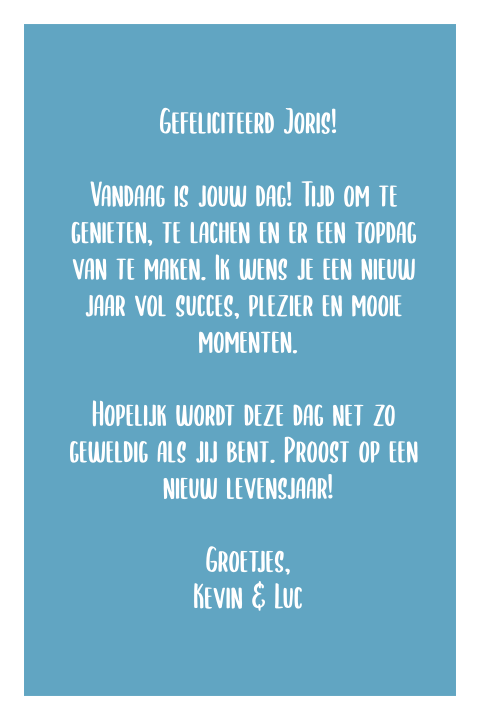 Minimalistisch wenskaartje kleur