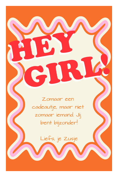 Trendy wenskaart voor zomaar of verjaardag