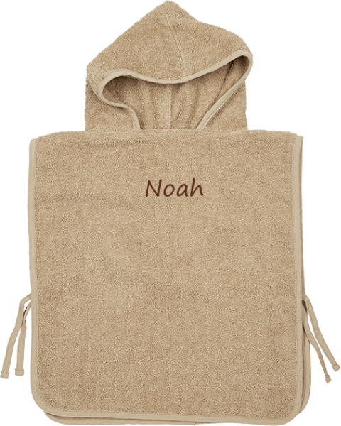 Badponcho met naam