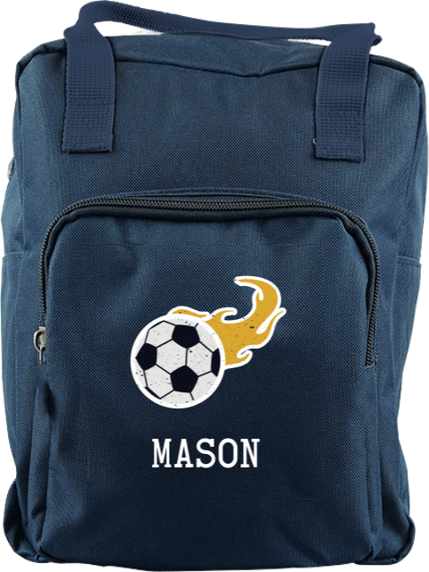 Rugtas classic met naam en snelle voetbal