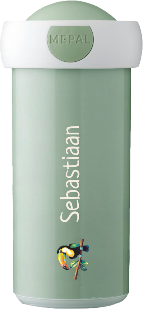 Mepal schoolbeker Campus met toekan en naam