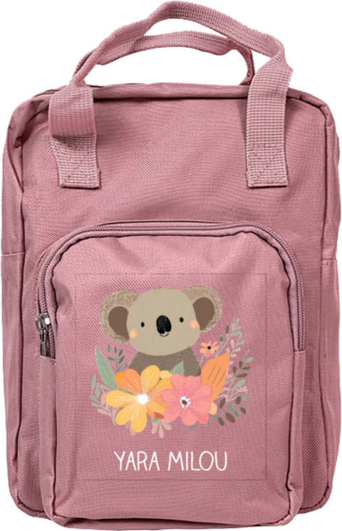 Rugtas classic met naam en koala