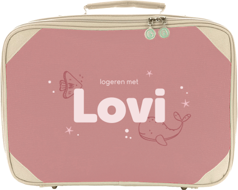 Koffertje met naam en onderwaterwereld