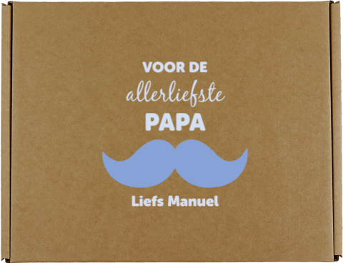 Cadeaudoos voor vaderdag met tekst