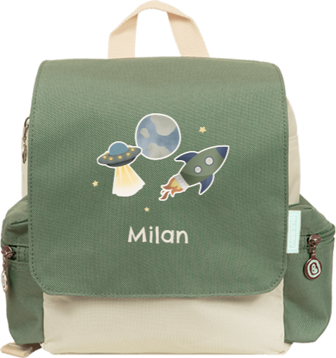 Rugzakje met heelal thema en naam