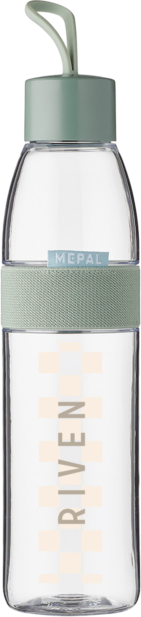 Mepal waterfles Ellipse met naam en ruitjespatroon