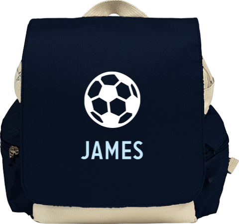 Rugzakje met naam en voetbal