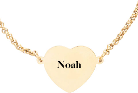 Armband hart met naam
