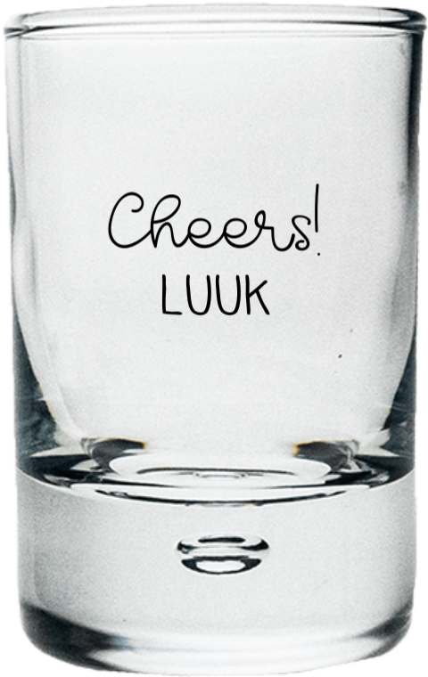 Shotglas met naam