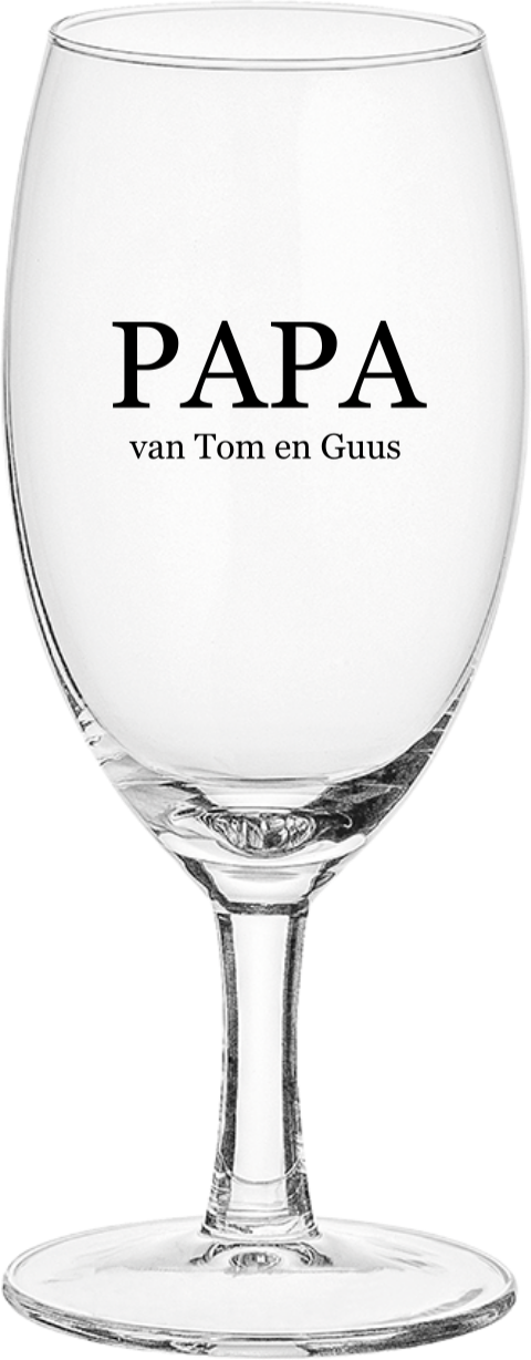 Bierglas klein met naam voor vader