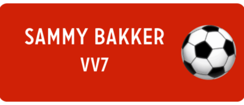 Naamsticker medium met voetbal