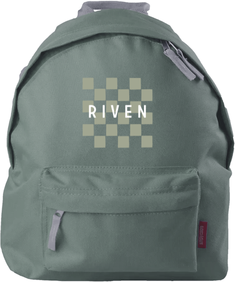 Rugzak kind met naam en blokken