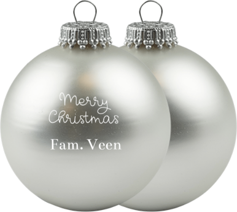 Kerstballen set met eigen tekst