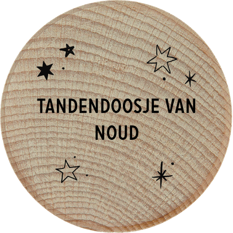 Tandendoosje met naam en sterretjes
