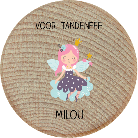 Tandendoosje met naam en tandenfee