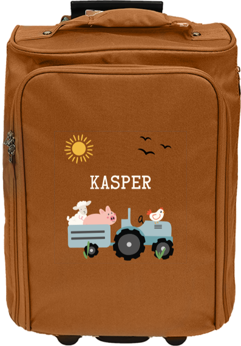 Kindertrolley met naam en boerderijthema 