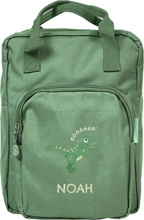 Rugzak classic met naam en dino