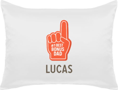 Kussensloop met naam voor vaderdag