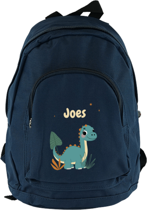 Rugzak junior met naam en schattige dinosaurus