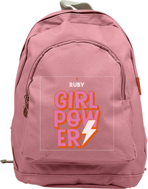 Rugzak junior met 'Girlpower' en naam
